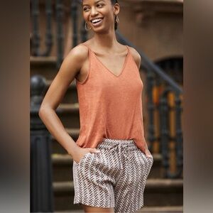 Ann Taylor LOFT Chevron Pull-On Elastic Waist Shorts L